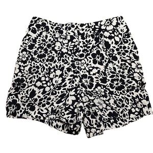 ANN Taylor LOFT Outlet  Women’s Navy & White Floral  Shorts, Size 2